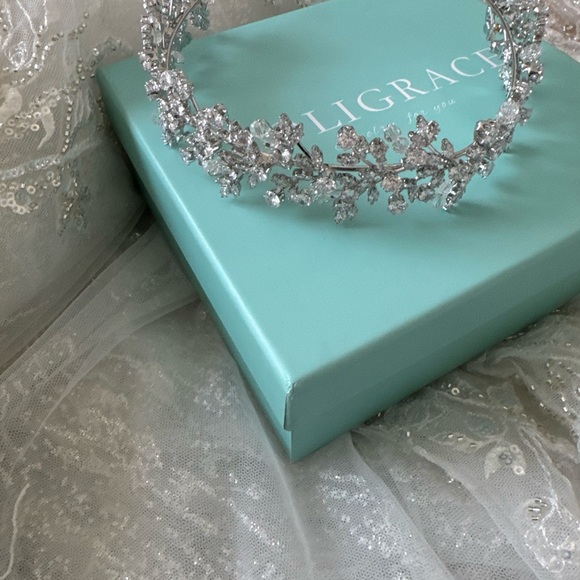 Elegant Silver Floral Tiara by Grace